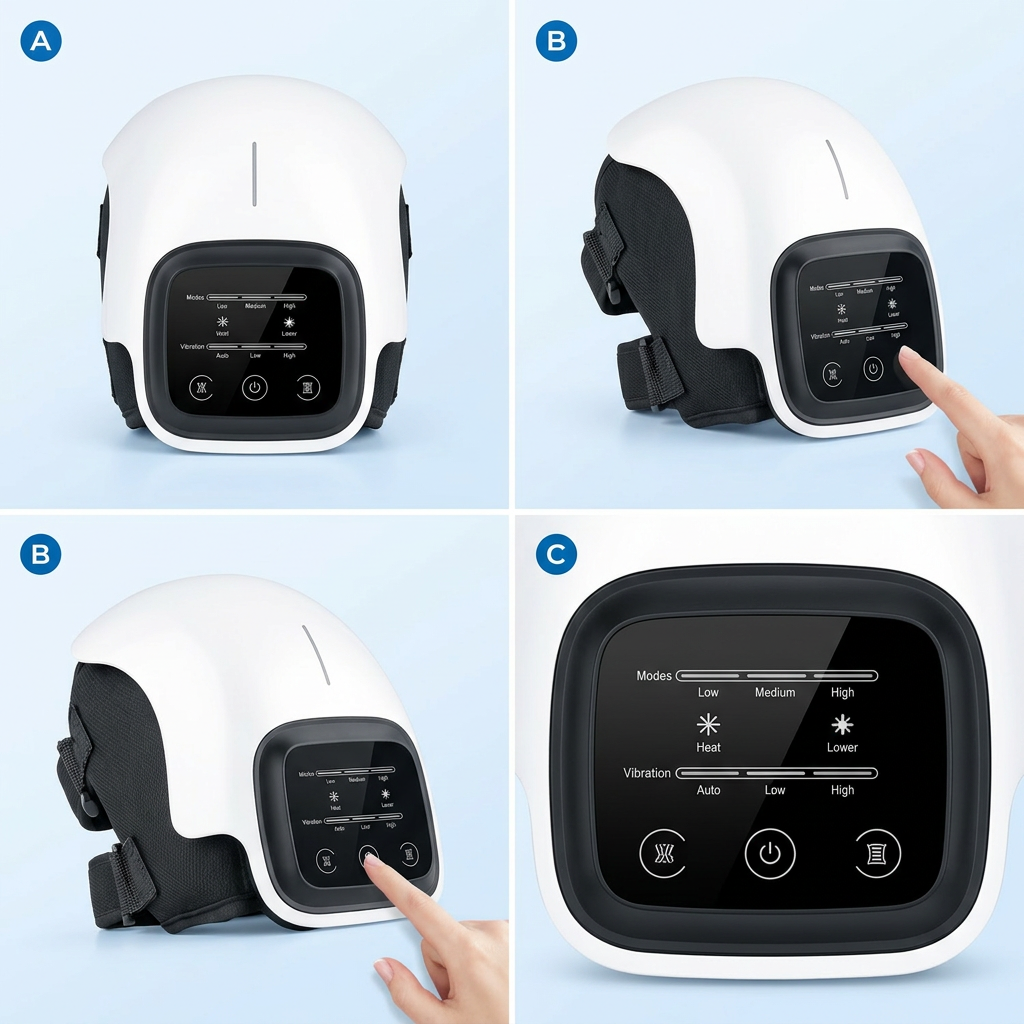Smart Electric Knee Massager — Heat, Infrared &amp; Vibration Relief