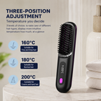 2-in-1 Cordless Hair Straightener Brush — Salon Blowout, No Cord Required