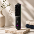 2-in-1 Cordless Hair Straightener Brush — Salon Blowout, No Cord Required