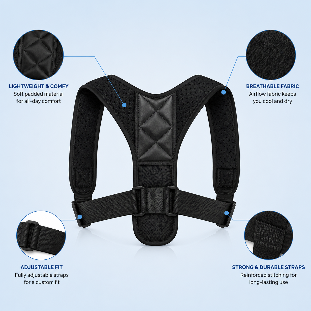 Invisible Posture Corrector Belt — Stand Taller. Ache Less. Every Day.