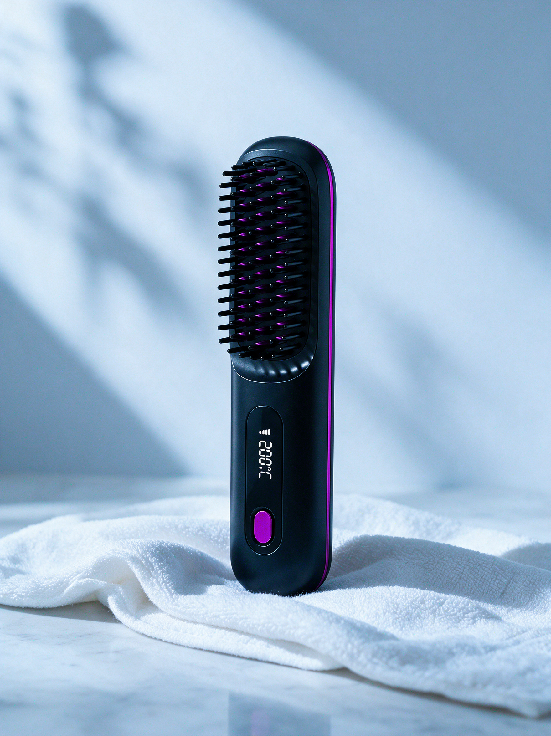 2-in-1 Cordless Hair Straightener Brush - lifestyle shot
