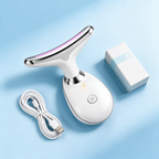 Thermal Neck Lifting Massager - flat lay with cable