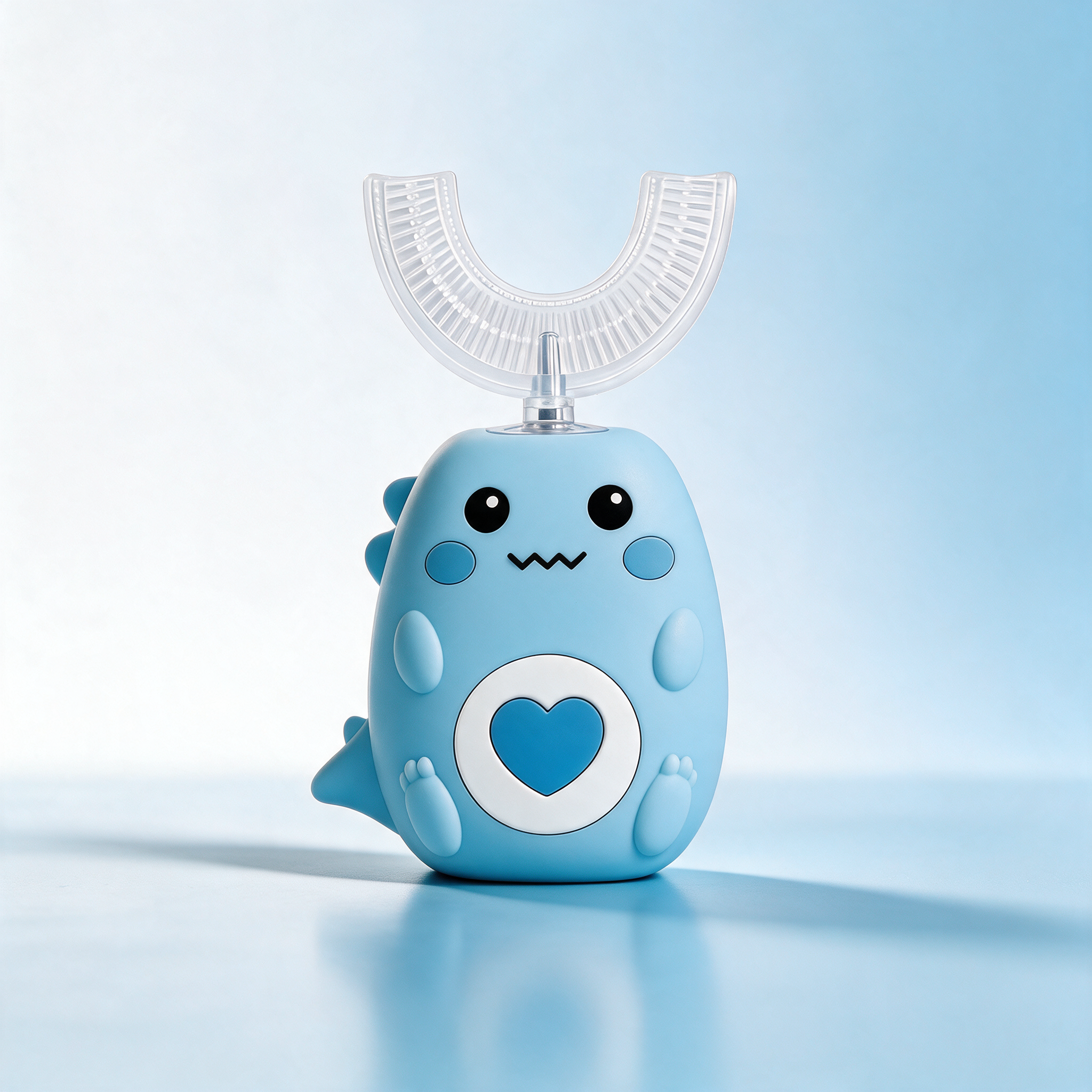 Fun U-Shaped Toothbrush for Kids - blue color variant