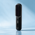 2-in-1 Cordless Hair Straightener Brush - black color variant