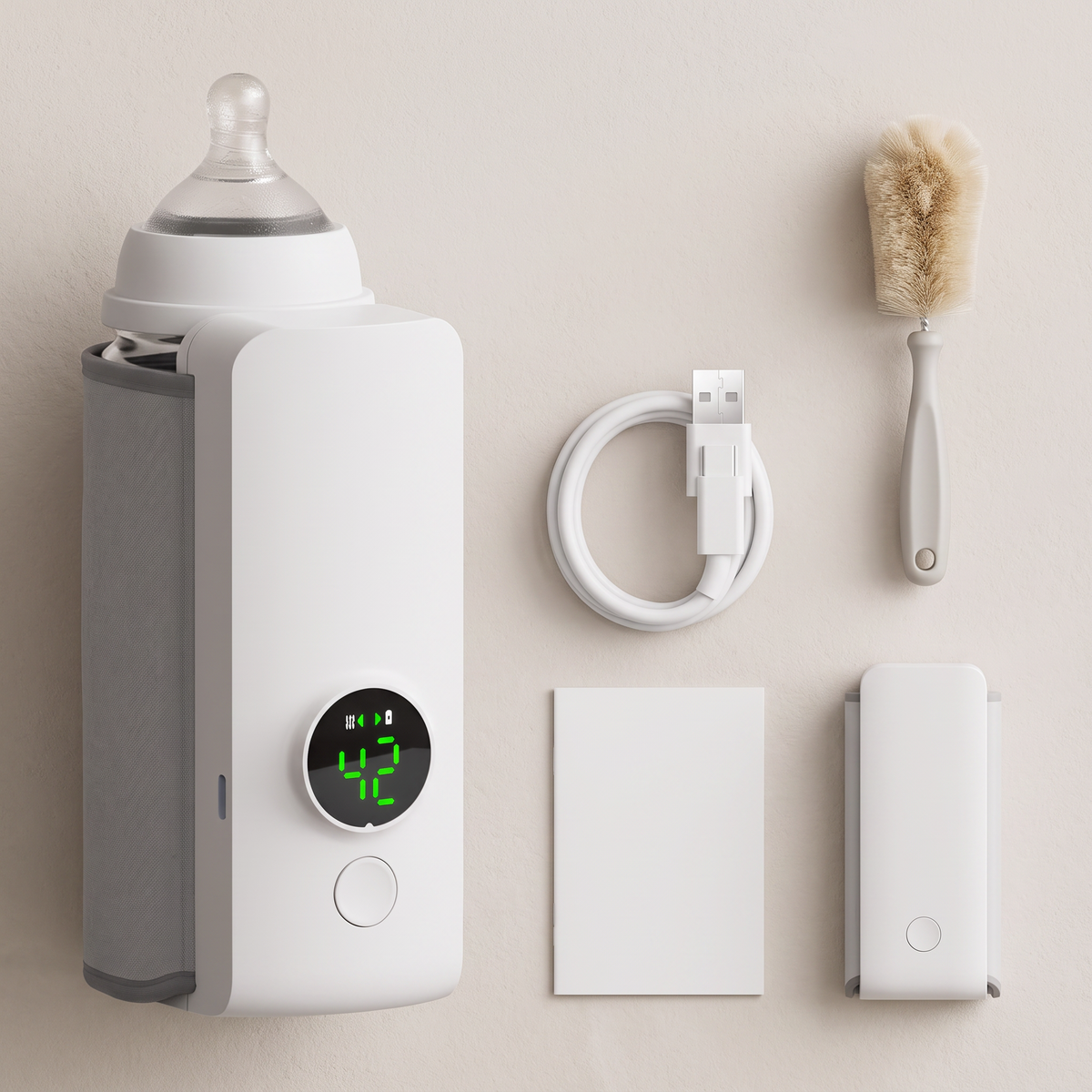 Portable Bottle Warmer - With cleaning brush set variant